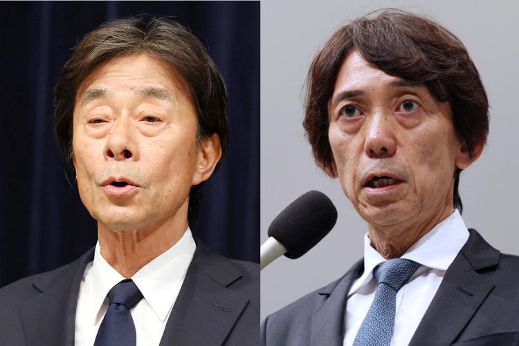 巨額賠償請求の狙いは（左から港浩一・前社長、大多亮・元専務／時事通信フォト）