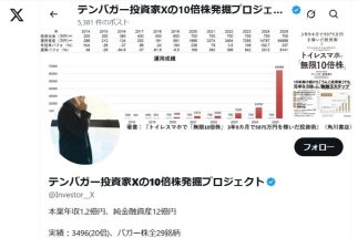 5年8か月で561万円を10億円に増やしたテンバガー投資家X氏が振り返る、投資デビュー時の失敗「トータルで大損する結果に終わった」理由とは