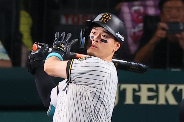 40本、100打点に到達した佐藤輝明
