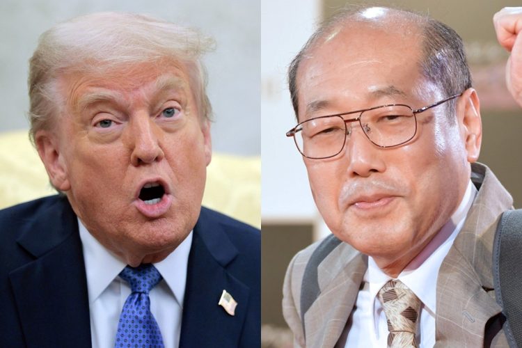 桐谷広人さん(右)は4月のトランプ関税ショックにどう対応したのか(Getty Images、時事通信フォト)