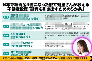 《不動産投資「融資を引き出す」のに必要な5か条》総資産4億円の土地転がしアナウンサー・櫻井知里さんが教える金融機関の選び方、相談の仕方