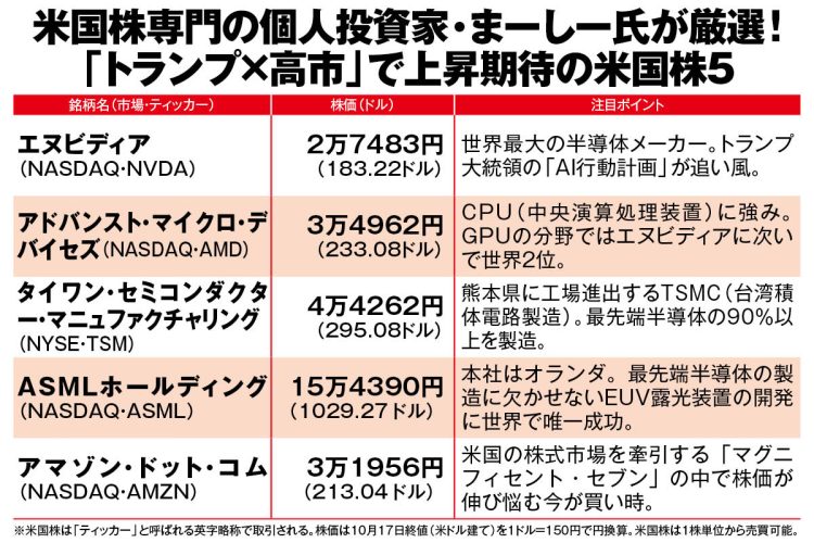 年収300万円→米国株投資で億り人のまーしーさんが厳選した5銘柄