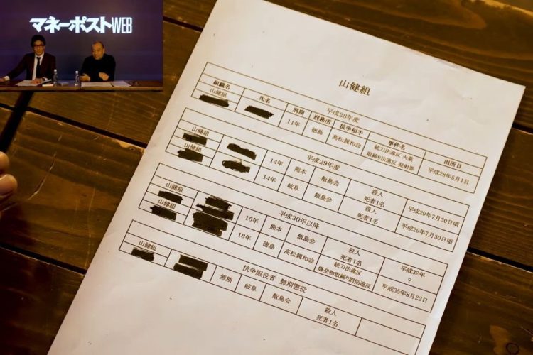 鈴木智彦氏が取材で入手した資料を解説する貴重な機会となっている（本編動画より）