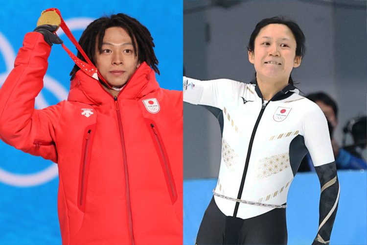 メダル獲得時に手にする報奨金は？（左から平野歩夢、高木美帆／時事通信フォト）