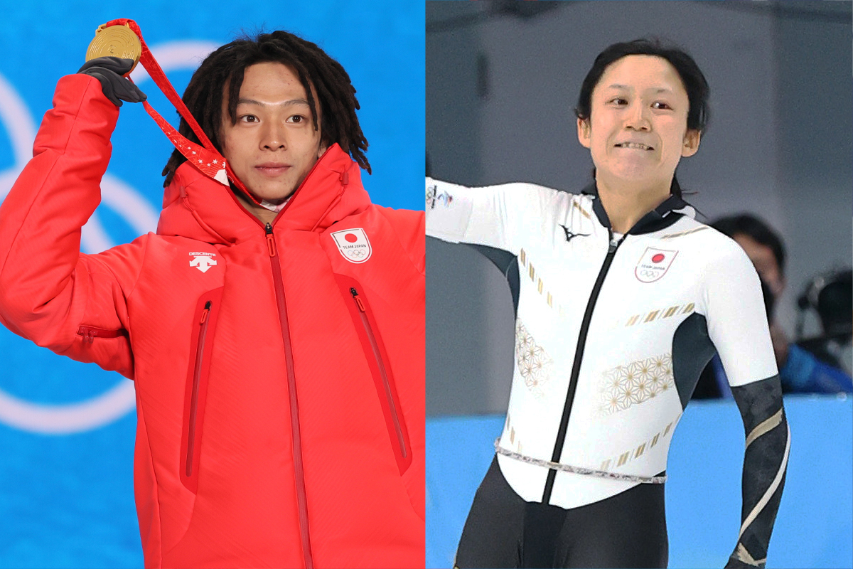 メダル獲得時に手にする報奨金は？（左から平野歩夢、高木美帆／時事通信フォト）