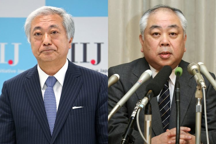 日本テレビHDの社外取締役に勝栄二郎・元財務次官（左）、テレビ朝日HDの非常勤取締役には池田克彦・元警視総監（時事通信フォト）