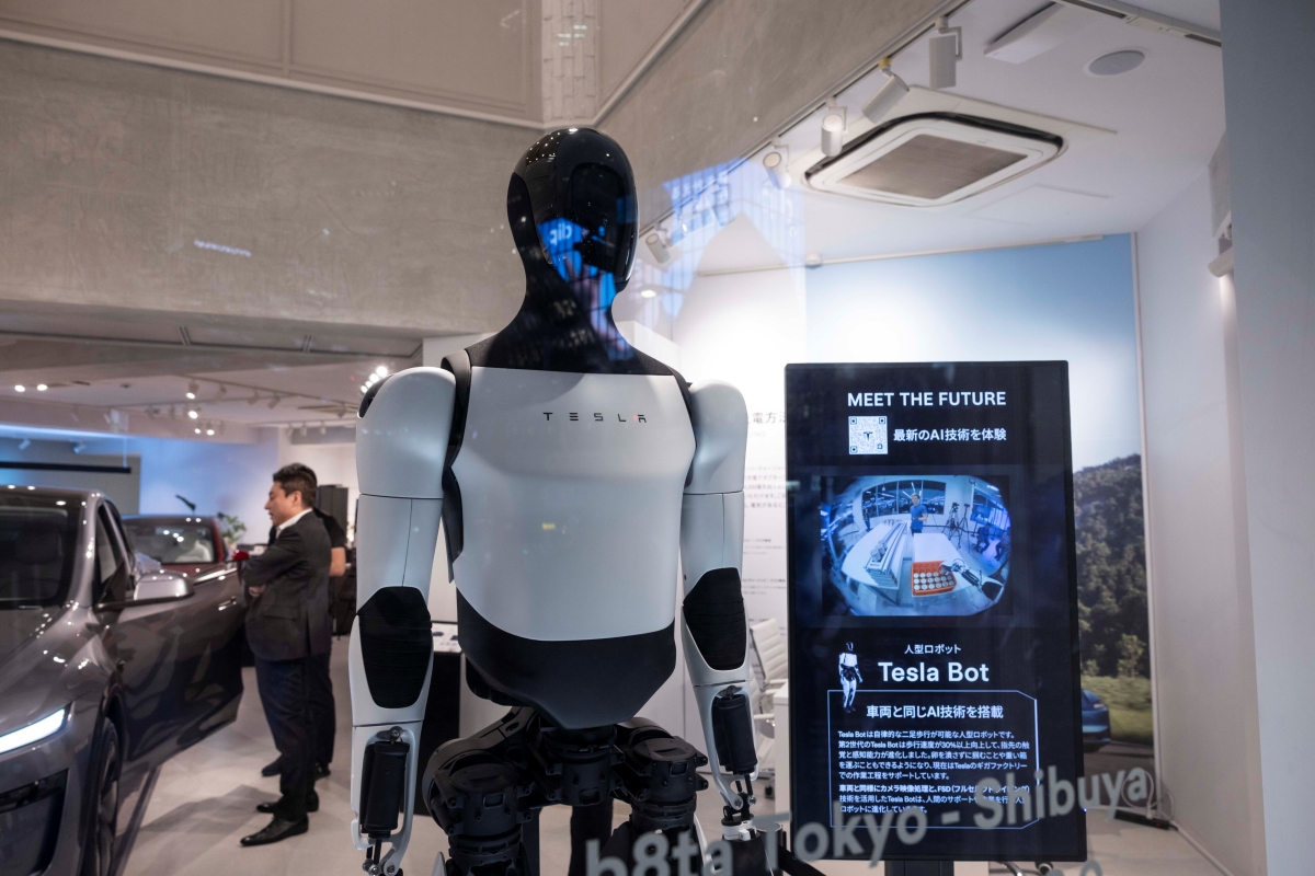 テスラの人型ロボット「オプティマス」はどこまで進化するか(Getty Images)