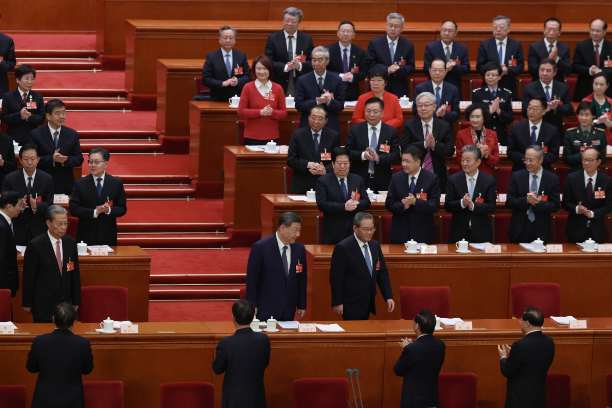 今年の実質経済成長率目標は4.5％～5％に設定された（全国人民代表会議の様子。Getty Images）