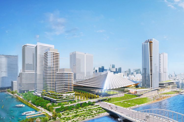 三井不動産が手掛ける築地の再開発事業イメージ（公式ホームページより）