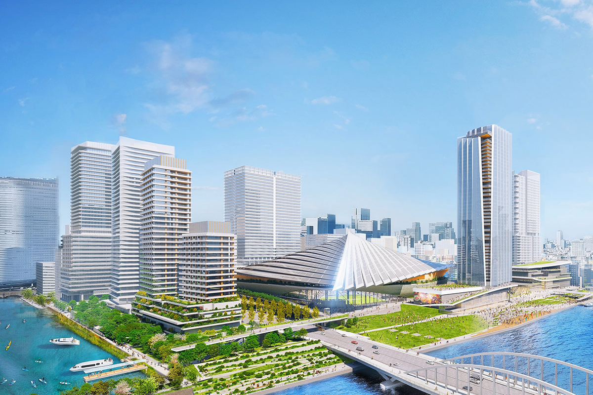 三井不動産が手掛ける築地の再開発事業イメージ（公式ホームページより）