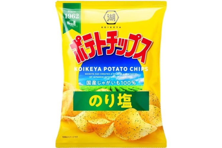 湖池屋ポテトチップスのり塩（湖池屋提供）