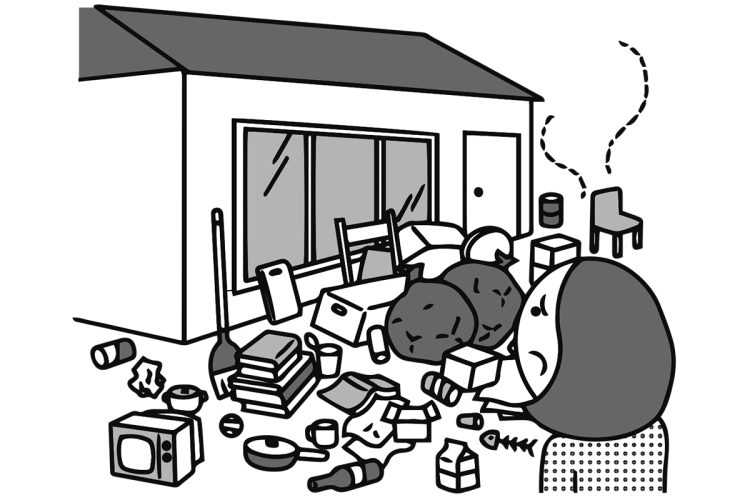前を通ると悪臭を感じるように…（イラスト／大野文彰）