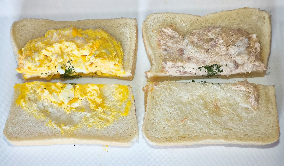 たっぷり玉子＆ツナサンドを開いてみた