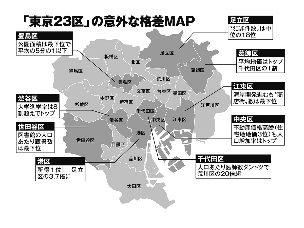 「東京23区」の意外な格差MAP