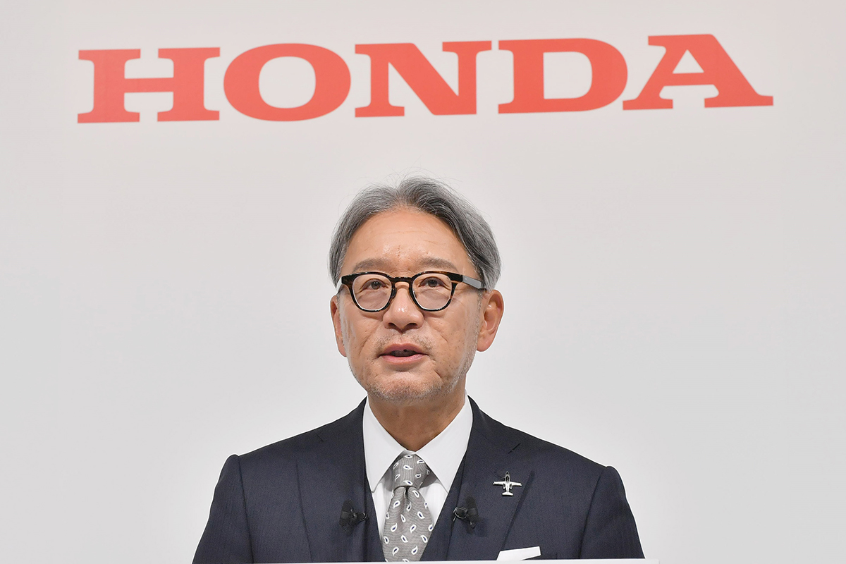 将来展望が見えづらい状況に(本田技研工業の三部敏宏・社長/時事通信フォト)