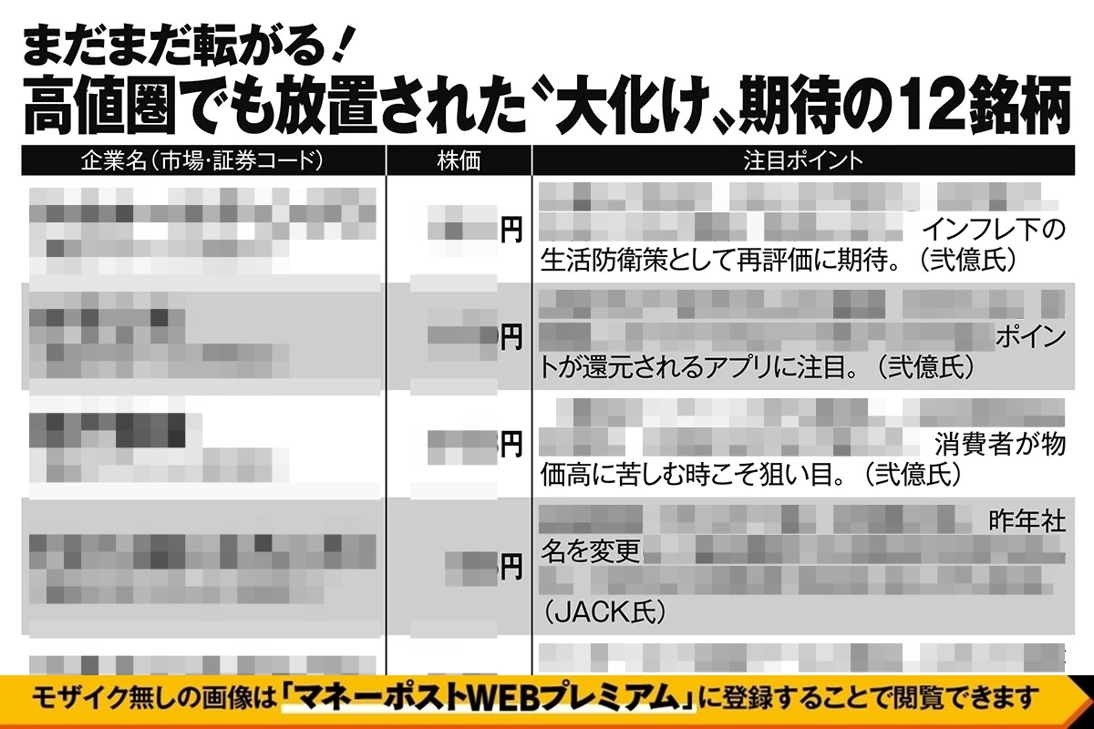 高値圏でも放置された“大化け”期待の銘柄