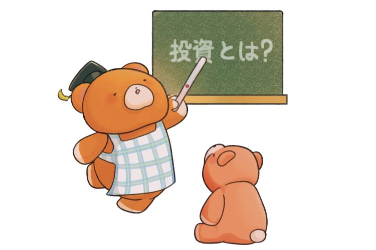 億り人の某哲也さんは「幼少期から数字に慣れ、簡単な金融・投資知識を身につけることが重要」と説く（イラスト：わちムシ）