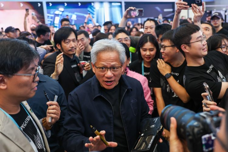 台湾を訪れたエヌビディアのジェンスン・フアンCEO（Getty Images）
