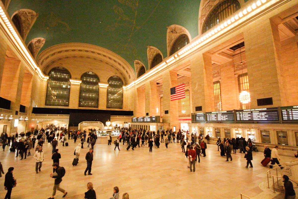 アメリカのニューヨーク中心街にあるグランドセントラル駅。数々の映画の舞台になった名所でもある。現地にて筆者撮影