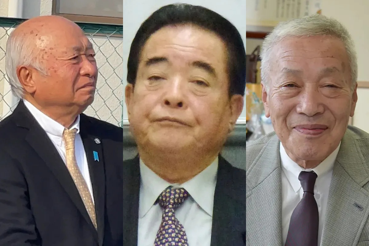 地方政界で権勢を誇る実力者たち(左から柳居俊学氏、猫田孝氏=共同通信社、水野富夫氏=ホームページより)