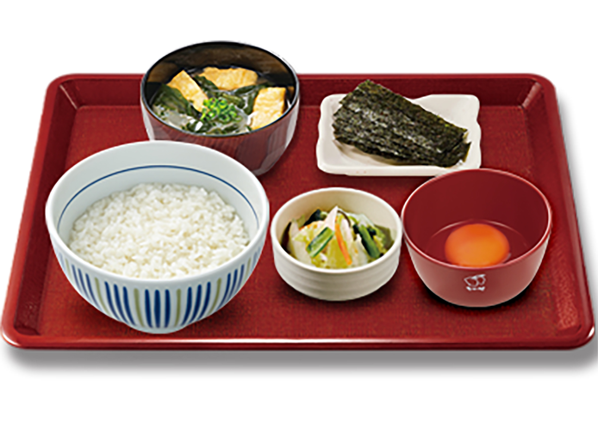 《編集部チョイス1》こだわり卵朝食(ご飯並盛)320円