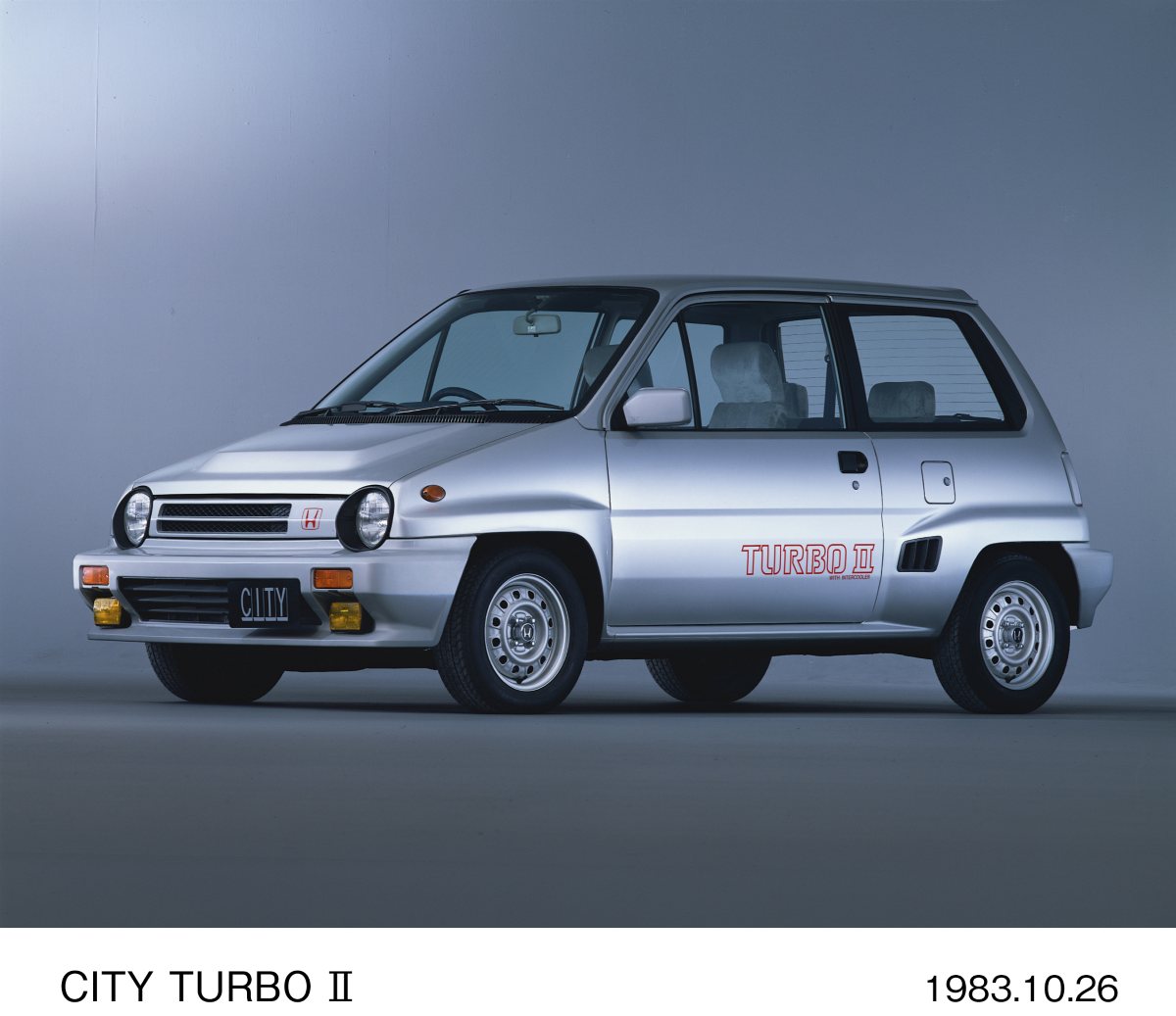 写真は「シティ・ターボⅡ」。この車へのオマージュが開発の原点となっているという