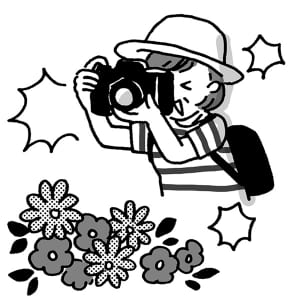 フォトマスター検定では写真の撮り方も学べる（イラスト：池田奈鳳子）