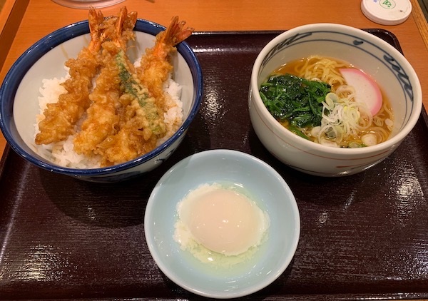 てんや『海老大江戸天丼と小ラーメンセット』