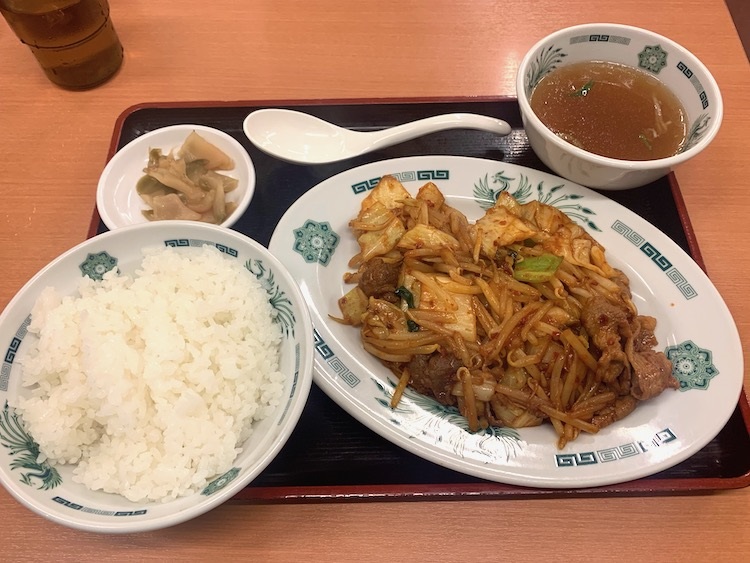 日高屋の「バクダン炒め定食」