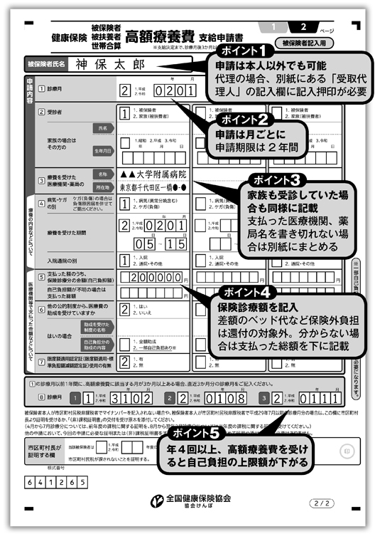 書 申請 高額 費 医療