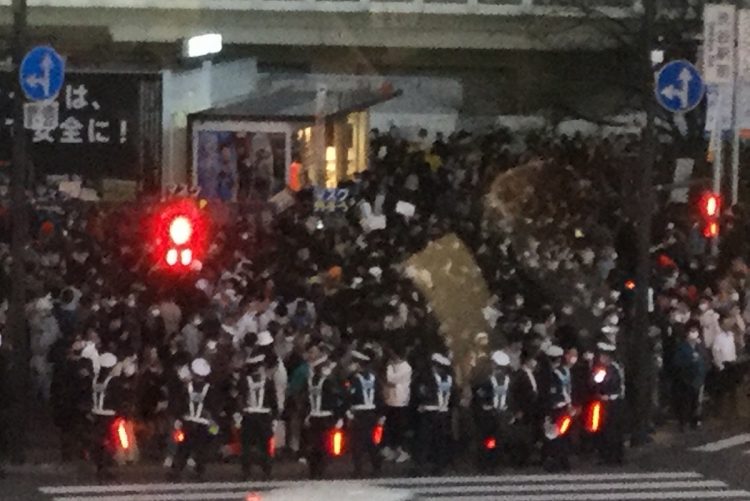 2020年のハロウィン時の渋谷の警備の様子