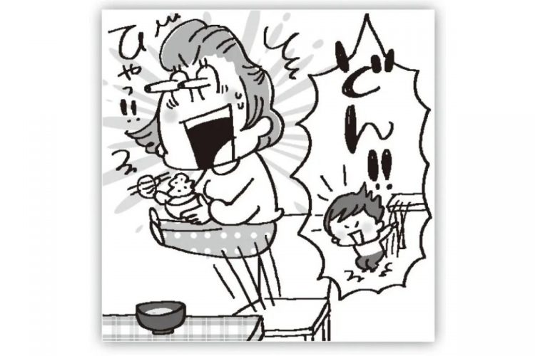 日に日に上階からの音は大きくなり…（イラスト／なとみみわ）