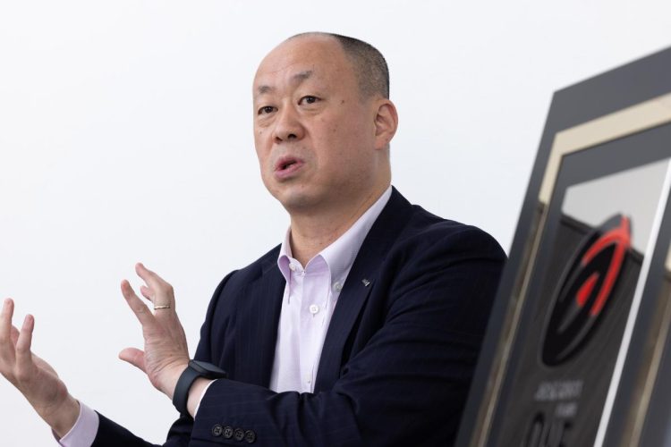 7月末で退任した東芝ブレイブルーパス前社長の荒岡義和氏（2024年撮影。写真：五十嵐美弥）