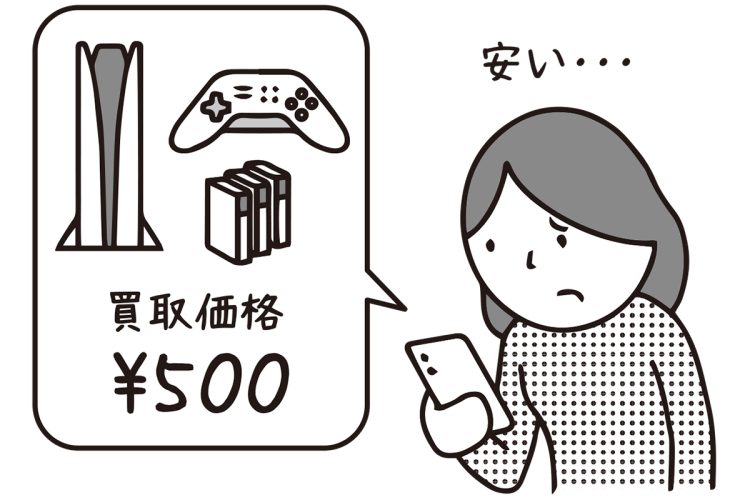 相場よりもかなり安い金額が振り込まれ…（イラスト／大野文彰）