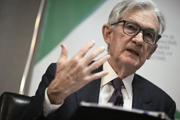 利下げの可能性が取り沙汰される中でFRB（米連邦準備制度理事会）のジェローム・パウエル議長の発言に注目が集まる（AFP＝時事）
