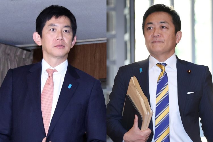 政界再編は新たなステージへ（左から自民党の小林鷹之・元経済安保相、玉木雄一郎・国民民主党代表／時事通信フォト）