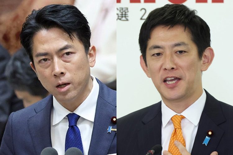 動き出す小泉進次郎・元環境相（左）と小林鷹之・元経済安保相