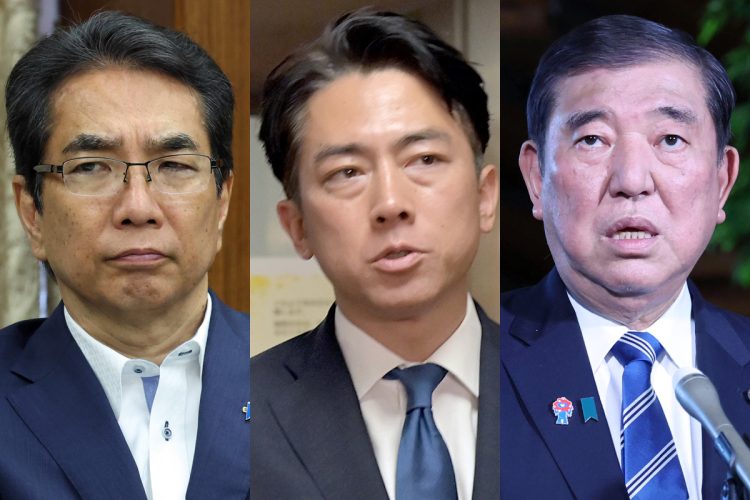 国会議員が貪り尽くす“特権”の数々を追及する（左から江藤拓氏、小泉進次郎氏、石破茂氏）