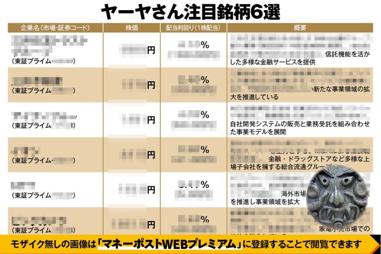 資産2億円のヤーヤさんが注目している長期投資向きの6銘柄