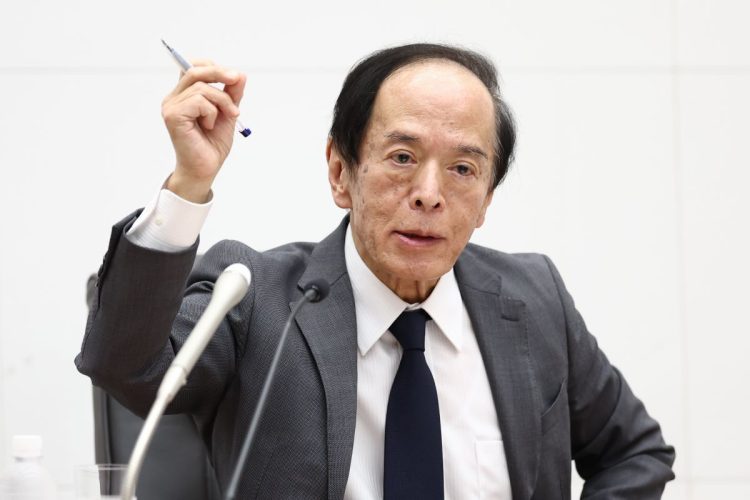 日銀の追加利上げ観測の高まりにも注目だという（植田和男総裁、時事通信フォト）