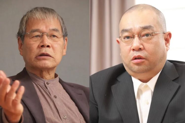 ジャーナリストの溝口敦氏（左）とフリーライターの鈴木智彦氏