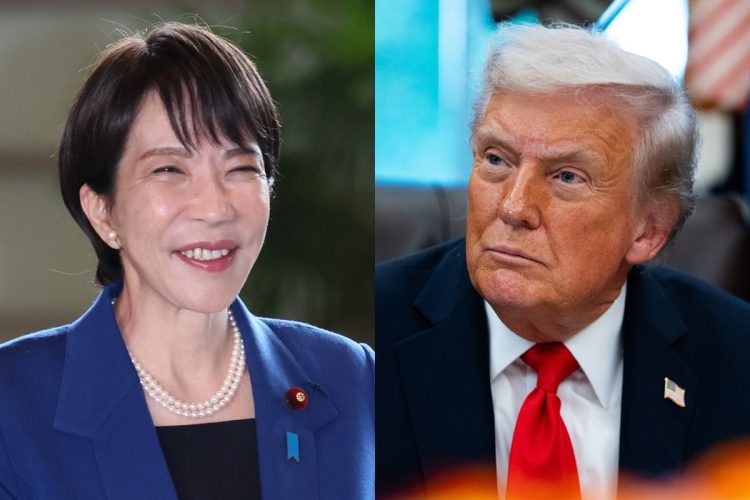 高市早苗首相（左）とトランプ米大統領の会談は株式市場にも影響か（CNP／時事通信フォト）