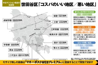 《世田谷区・中古マンション「コスパがいい地区／悪い地区」》「二子玉川」「駒澤大学」が平均1億円超えの一方、ブランドがありながらもっと割安な街とは　不動産ジャーナリストが徹底評価