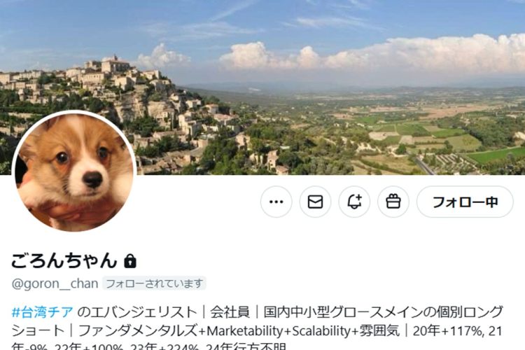 億り人・ごろんちゃん氏の「X」