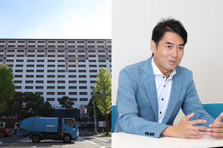 高島平を注目にあげた西岡さん（左：時事通信）