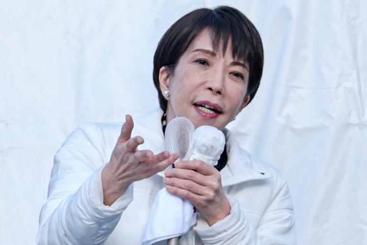 高市人気で議席大幅増を狙う（時事通信フォト）