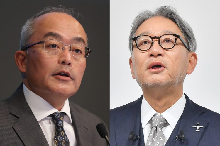 ホンダ×ソニー「失敗の本質」はどこにあったのか（右からホンダの三部敏宏・社長、ソニーグループの十時裕樹・社長）